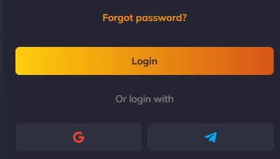 Login Button Vegastars