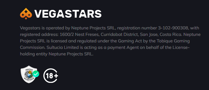 After Signing Up Vegastars 
