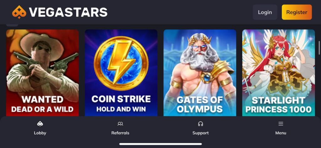 Vegastars mobile